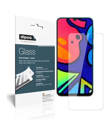 Klare Displayschutzfolie von dipos passend für Samsung Galaxy F41, 9H kratzfest und blasenfrei montiert