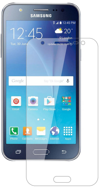Klare Displayschutzfolie von dipos passend für Samsung Galaxy J5, 9H kratzfest und blasenfrei montiert