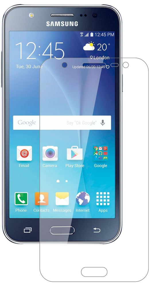 Klare Displayschutzfolie von dipos passend für Samsung Galaxy J5, 9H kratzfest und blasenfrei montiert