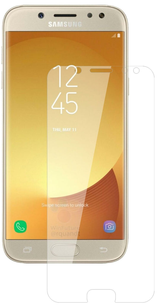 Klare Displayschutzfolie von dipos passend für Samsung Galaxy J5 Pro (2017), 9H kratzfest und blasenfrei montiert