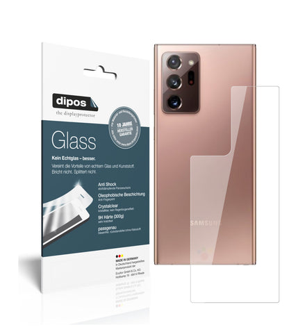 Klare Displayschutzfolie von dipos passend für Samsung Galaxy Note 20 Rückseite, 9H kratzfest und blasenfrei montiert