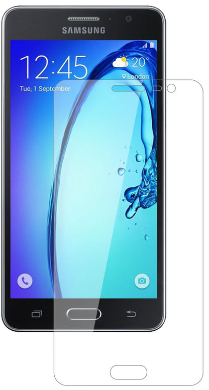 Klare Displayschutzfolie von dipos passend für Samsung Galaxy On6, 9H kratzfest und blasenfrei montiert