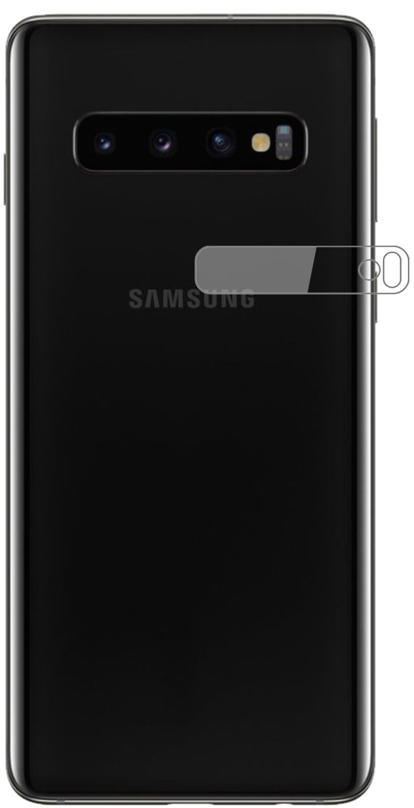 Klare Displayschutzfolie von dipos passend für Samsung Galaxy S10 Kameralinse, 9H kratzfest und blasenfrei montiert