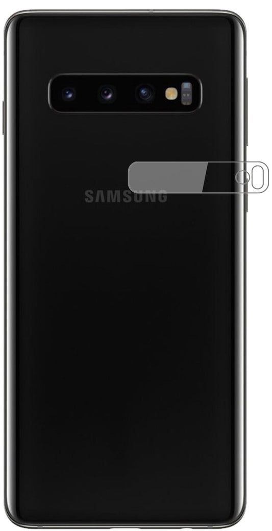 Klare Displayschutzfolie von dipos passend für Samsung Galaxy S10 Kameralinse, 9H kratzfest und blasenfrei montiert