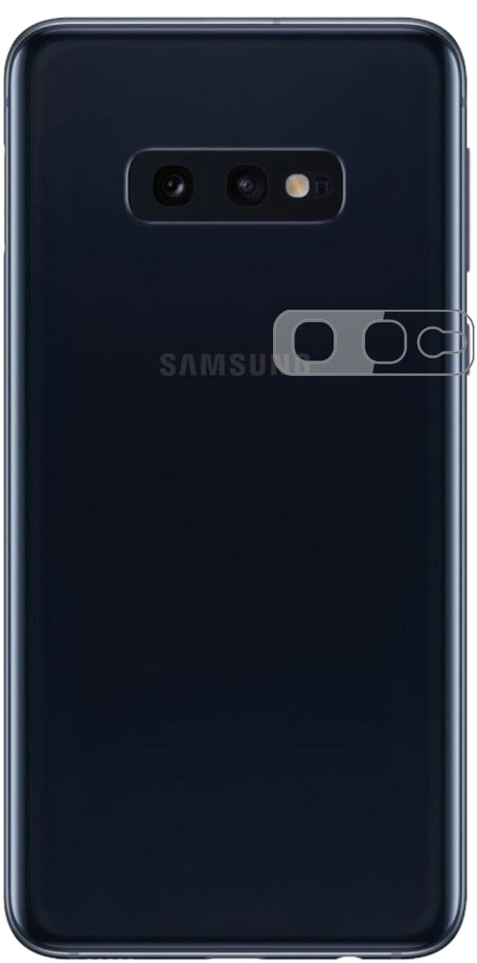 Klare Displayschutzfolie von dipos passend für Samsung Galaxy S10e Kameralinse, 9H kratzfest und blasenfrei montiert