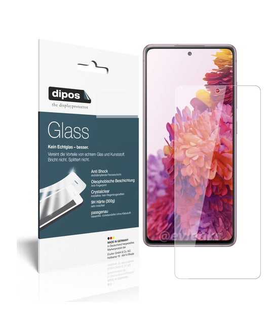 Klare Displayschutzfolie von dipos passend für Samsung Galaxy S20 FE 5G, 9H kratzfest und blasenfrei montiert