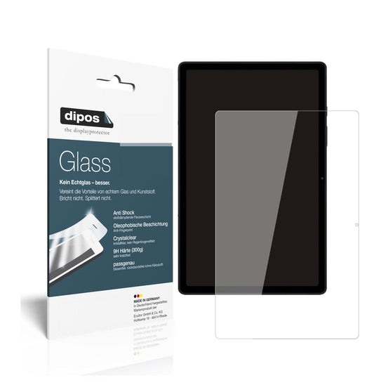 Klare Displayschutzfolie von dipos passend für Samsung Galaxy Tab A8 10.5 Zoll (2021), 9H kratzfest und blasenfrei montiert