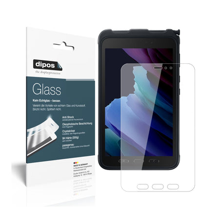 Klare Displayschutzfolie von dipos passend für Samsung Galaxy Tab Active 3, 9H kratzfest und blasenfrei montiert