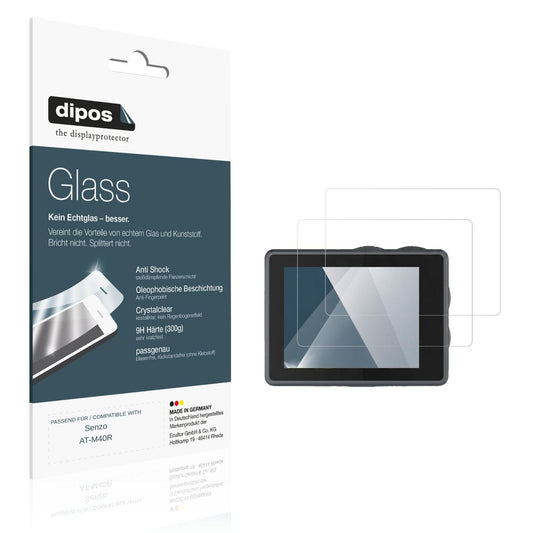 Klare Displayschutzfolie von dipos passend für Senzo AT-M40R, 9H kratzfest und blasenfrei montiert