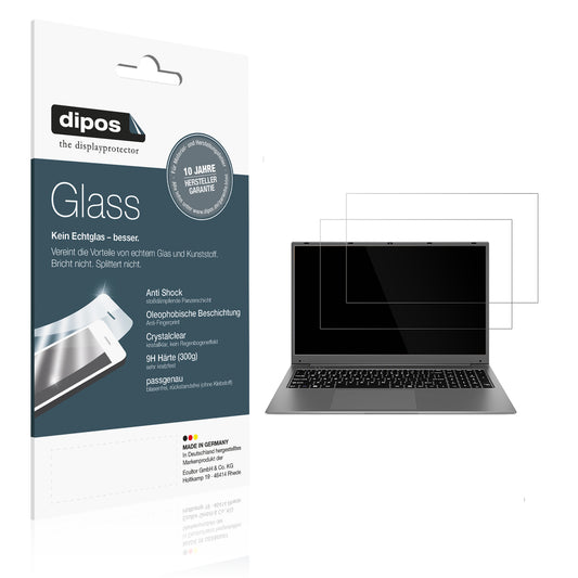 Klare Displayschutzfolie von dipos passend für SGIN 17 Zoll 8GB RAM, 9H kratzfest und blasenfrei montiert