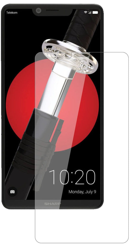 Klare Displayschutzfolie von dipos passend für Sharp Aquos D10, 9H kratzfest und blasenfrei montiert