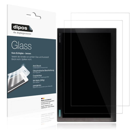 Klare Displayschutzfolie von dipos passend für Siemens IPC 477E, 9H kratzfest und blasenfrei montiert