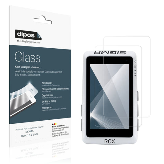 Klare Displayschutzfolie von dipos passend für SIGMA ROX 12.1 EVO, 9H kratzfest und blasenfrei montiert