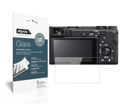 Klare Displayschutzfolie von dipos passend für Sony Alpha 6400, 9H kratzfest und blasenfrei montiert