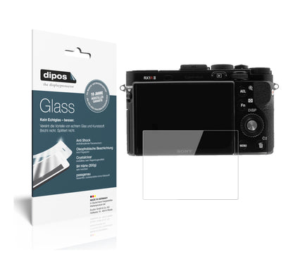 Klare Displayschutzfolie von dipos passend für Sony Cyber-Shot DSC-RX100 III, 9H kratzfest und blasenfrei montiert