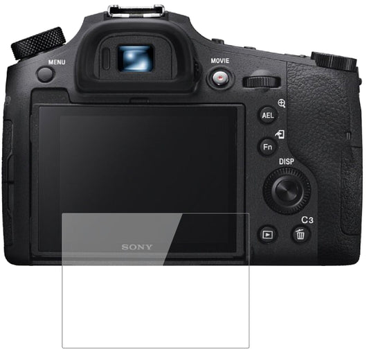Klare Displayschutzfolie von dipos passend für Sony DSC-RX10M4, 9H kratzfest und blasenfrei montiert