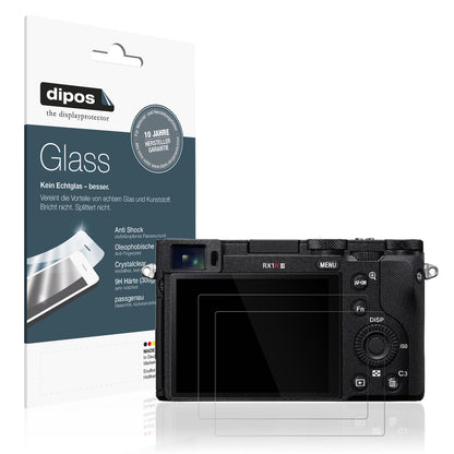 Klare Displayschutzfolie von dipos passend für Sony DSC-RX1R III, 9H kratzfest und blasenfrei montiert