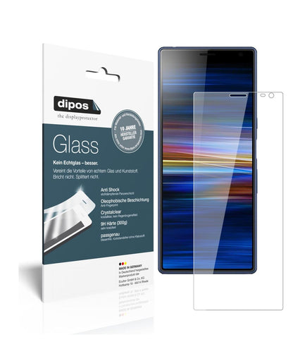 Klare Displayschutzfolie von dipos passend für Sony Xperia 10, 9H kratzfest und blasenfrei montiert