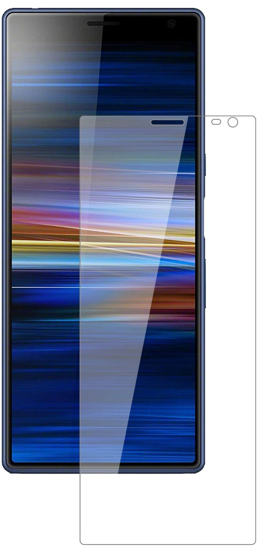 Klare Displayschutzfolie von dipos passend für Sony Xperia 10 Plus, 9H kratzfest und blasenfrei montiert