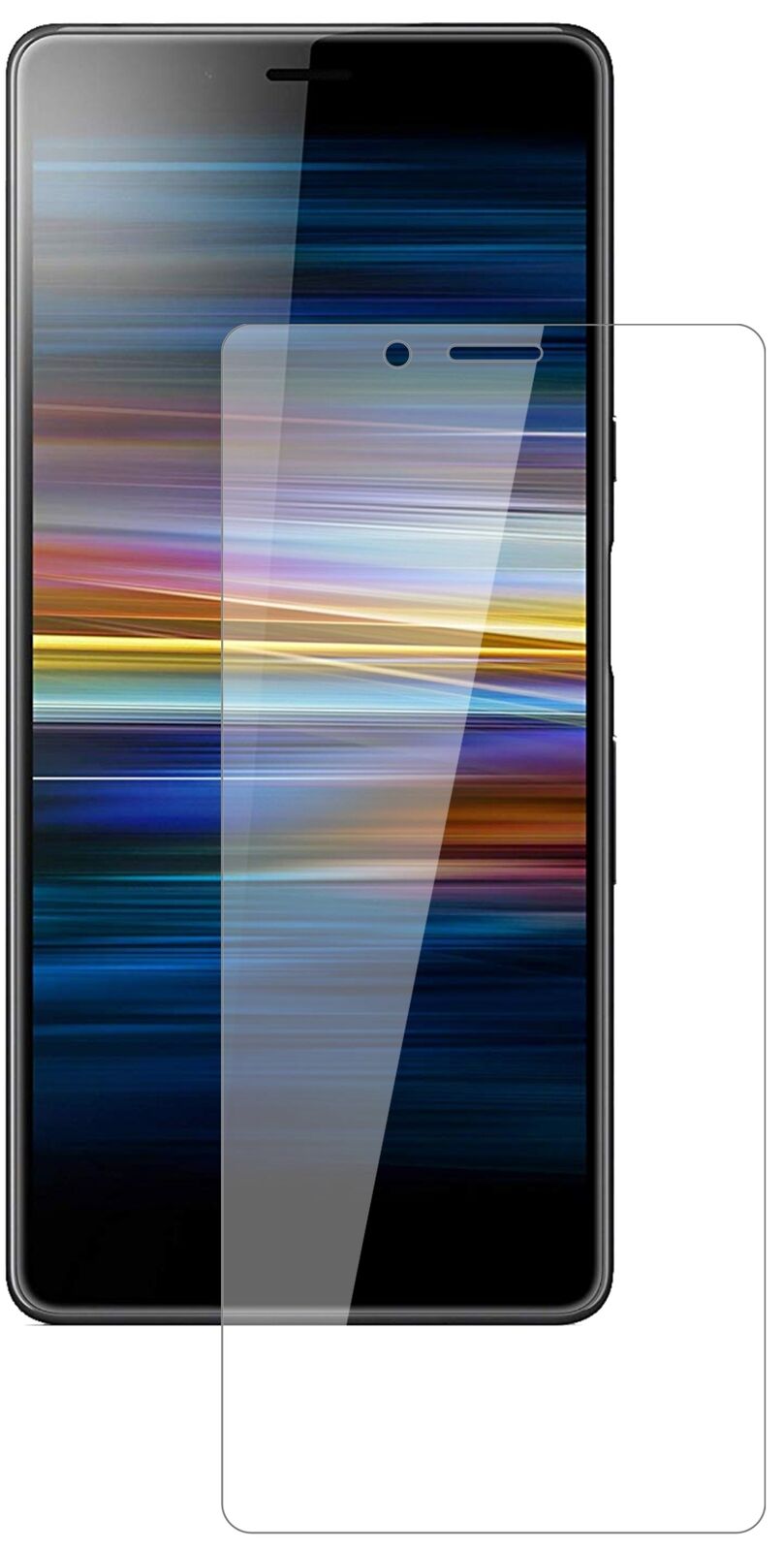 Klare Displayschutzfolie von dipos passend für Sony Xperia L3, 9H kratzfest und blasenfrei montiert