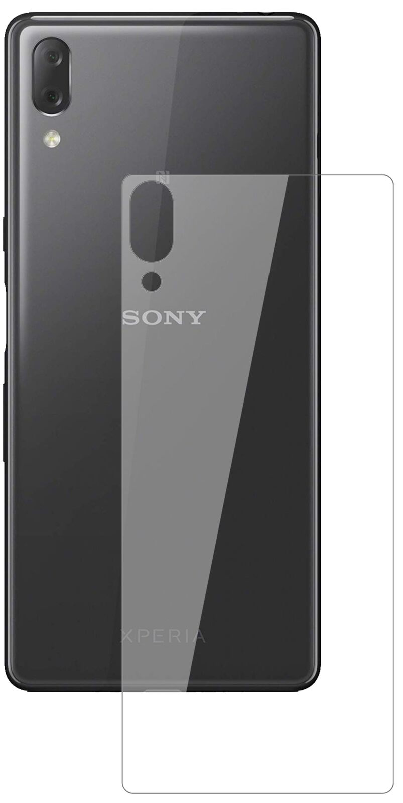 Klare Displayschutzfolie von dipos passend für Sony Xperia L3 Rückseite, 9H kratzfest und blasenfrei montiert