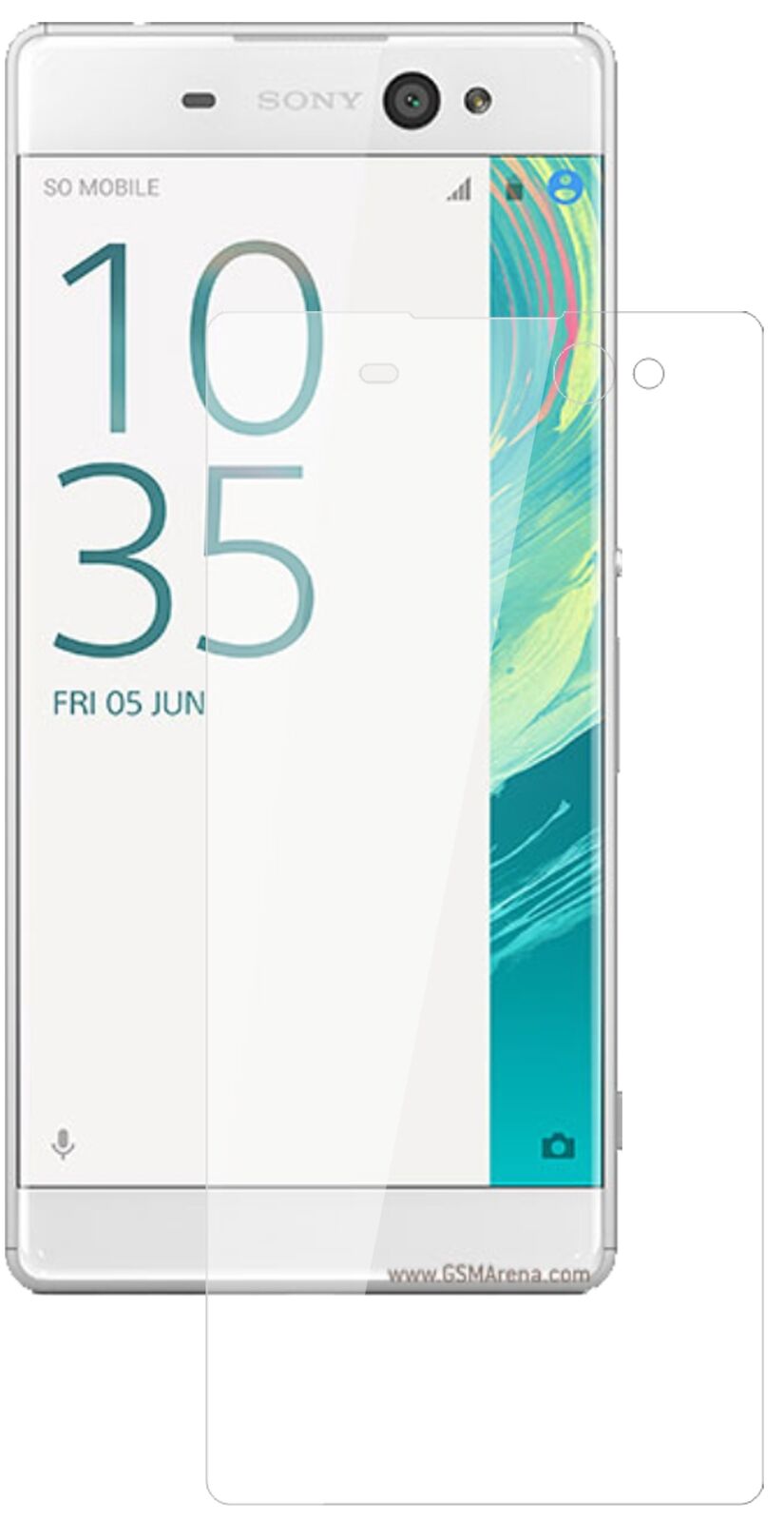 Klare Displayschutzfolie von dipos passend für Sony Xperia XA Ultra, 9H kratzfest und blasenfrei montiert