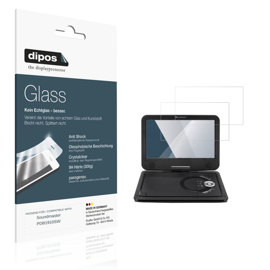 Klare Displayschutzfolie von dipos passend für Soundmaster PDB1910SW, 9H kratzfest und blasenfrei montiert