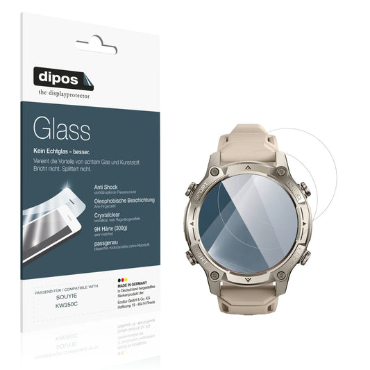 Klare Displayschutzfolie von dipos passend für SOUYIE KW350C, 9H kratzfest und blasenfrei montiert