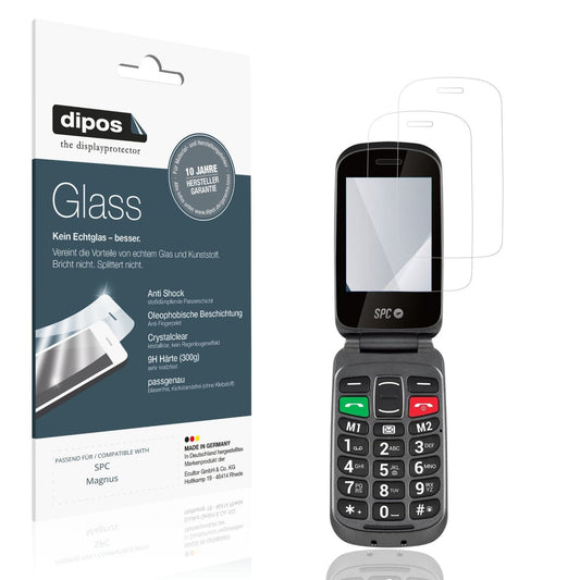 Klare Displayschutzfolie von dipos passend für SPC Magnus, 9H kratzfest und blasenfrei montiert