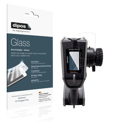 Klare Displayschutzfolie von dipos passend für Spektrum DX Rugged Plus, 9H kratzfest und blasenfrei montiert