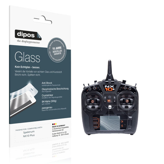 Klare Displayschutzfolie von dipos passend für Spektrum NX10 Plus, 9H kratzfest und blasenfrei montiert