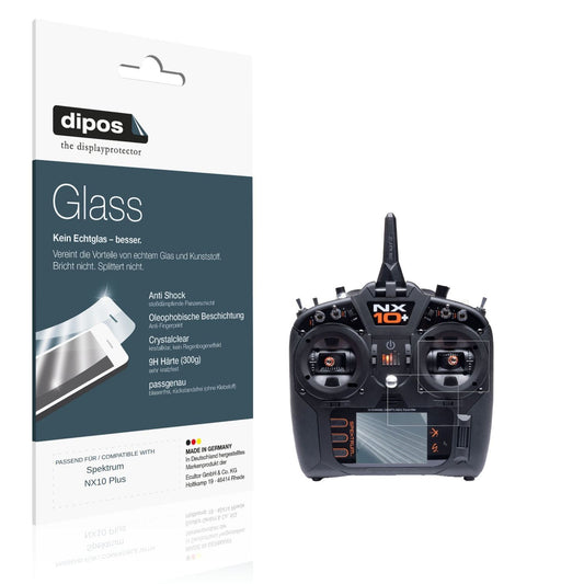 Klare Displayschutzfolie von dipos passend für Spektrum NX10 Plus, 9H kratzfest und blasenfrei montiert