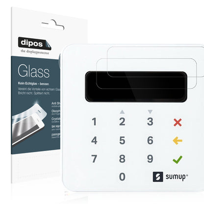 Klare Displayschutzfolie von dipos passend für SumUp Air, 9H kratzfest und blasenfrei montiert