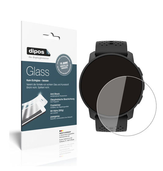Klare Displayschutzfolie von dipos passend für Suunto 9 Peak, 9H kratzfest und blasenfrei montiert