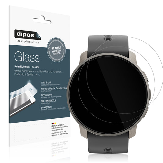 Klare Displayschutzfolie von dipos passend für Suunto Peak Pro, 9H kratzfest und blasenfrei montiert
