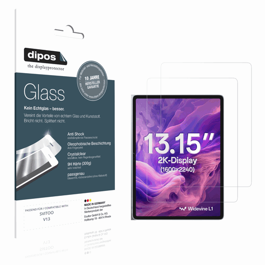 Klare Displayschutzfolie von dipos passend für SVITOO V13, 9H kratzfest und blasenfrei montiert