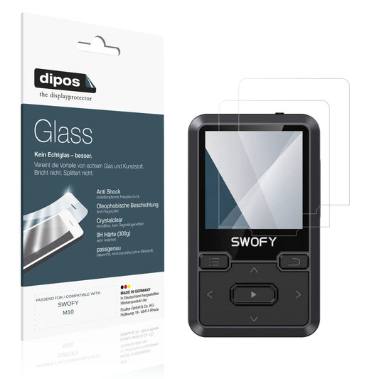 Klare Displayschutzfolie von dipos passend für SWOFY M10, 9H kratzfest und blasenfrei montiert