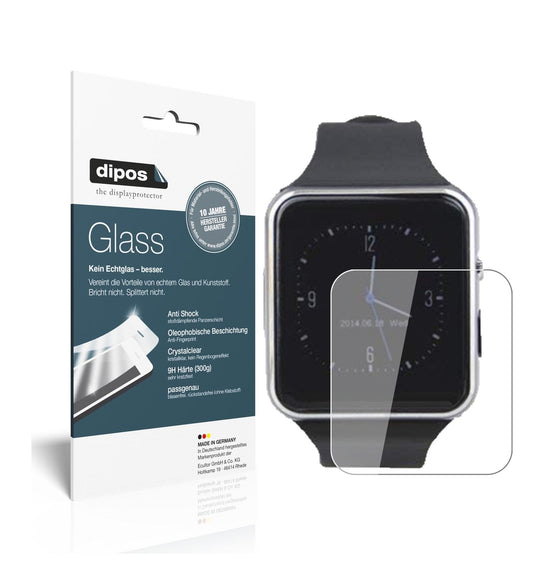 Klare Displayschutzfolie von dipos passend für Tagobee TB01 Smartwatch, 9H kratzfest und blasenfrei montiert