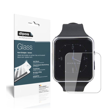 Klare Displayschutzfolie von dipos passend für Tagobee TB01 Smartwatch, 9H kratzfest und blasenfrei montiert