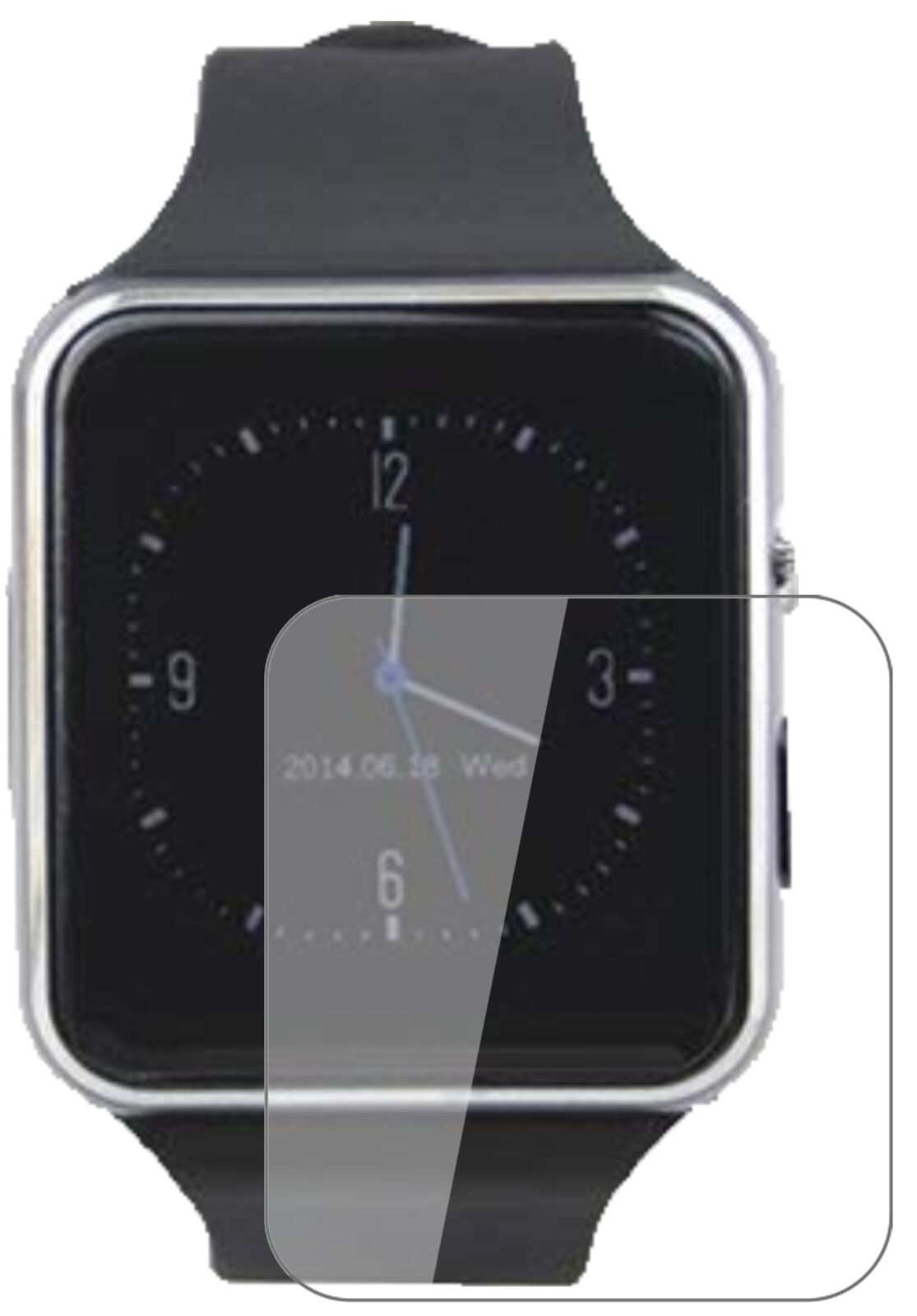 Klare Displayschutzfolie von dipos passend für Tagobee TB01 Smartwatch, 9H kratzfest und blasenfrei montiert