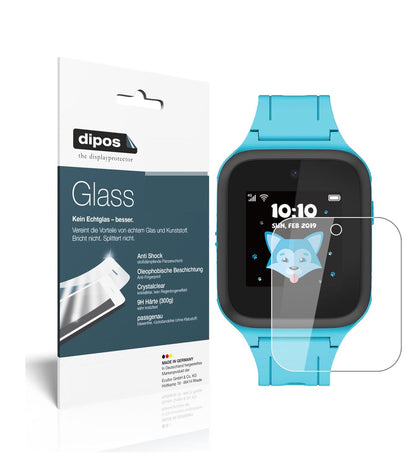 Klare Displayschutzfolie von dipos passend für TCL Movetime Family Watch MT40S, 9H kratzfest und blasenfrei montiert