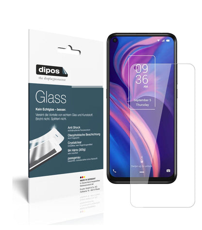 Klare Displayschutzfolie von dipos passend für TCL Plex, 9H kratzfest und blasenfrei montiert