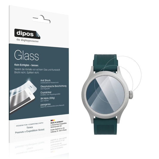 Klare Displayschutzfolie von dipos passend für Timex Peanuts x Expedition Scout, 9H kratzfest und blasenfrei montiert