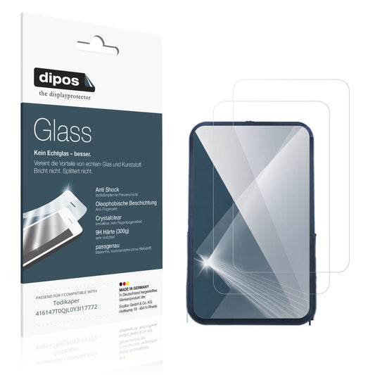 Klare Displayschutzfolie von dipos passend für Todikaper 416147T0QJL0Y3I17772, 9H kratzfest und blasenfrei montiert