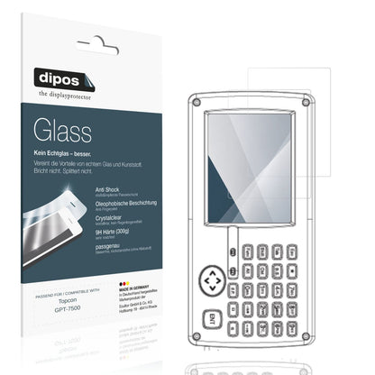 Klare Displayschutzfolie von dipos passend für Topcon GPT-7500, 9H kratzfest und blasenfrei montiert
