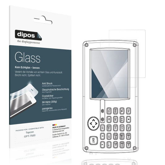 Klare Displayschutzfolie von dipos passend für Topcon GPT-7500, 9H kratzfest und blasenfrei montiert