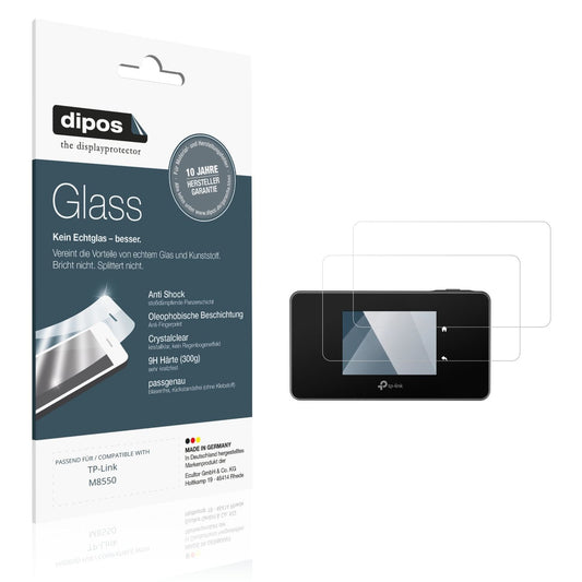 Klare Displayschutzfolie von dipos passend für TP-Link M8550, 9H kratzfest und blasenfrei montiert