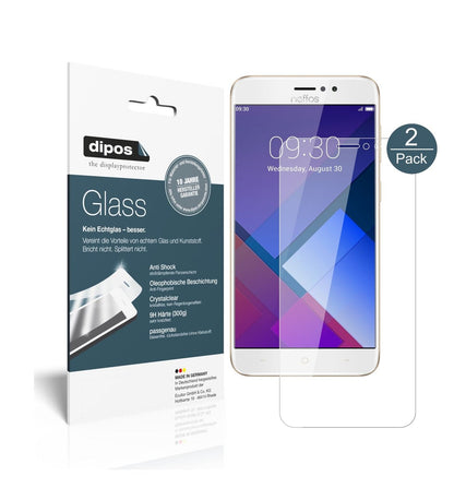Klare Displayschutzfolie von dipos passend für TP-Link Neffos C7, 9H kratzfest und blasenfrei montiert