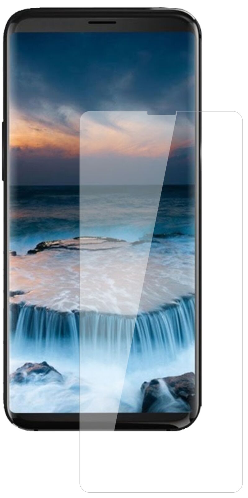 Klare Displayschutzfolie von dipos passend für Uhans i8 Pro, 9H kratzfest und blasenfrei montiert
