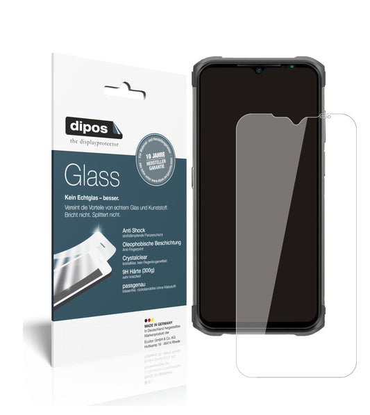 Klare Displayschutzfolie von dipos passend für Ulefone Armor 12, 9H kratzfest und blasenfrei montiert